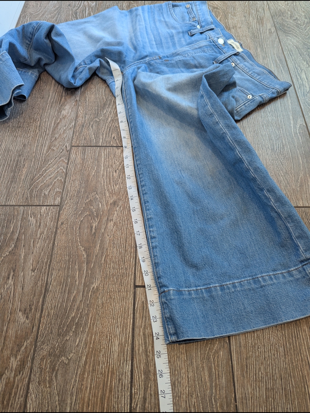 Madewell Wide-Leg Cropped Jeans Size 31 Light Wash Summer Denim High Rise - Picture 11 of 12